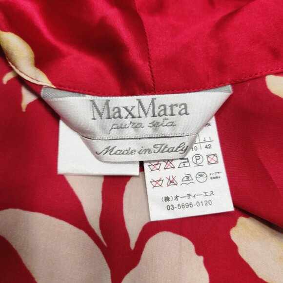 Max Mara 100% Silk Kimono Style Blouse - Picture 6 of 8